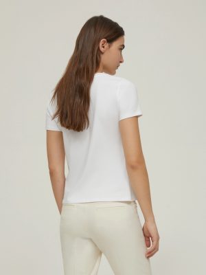 Laminated-Print T-Shirt - Ivory