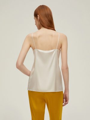 Silk-Satin Top - White