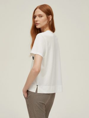 Embroidered Emblem T-Shirt - White