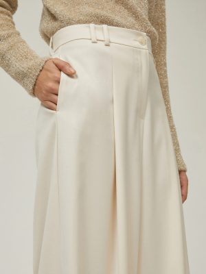 Pinstripe Jersey Trousers - Gray