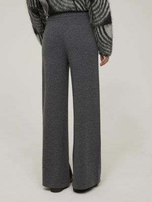 Fit-and-Flare Trousers - Navy