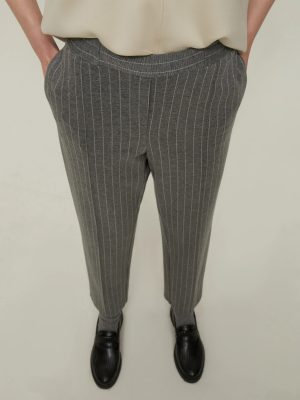 Wide Fluid-Fit Trousers - Cream