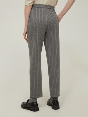 Wide Fluid-Fit Trousers - Cream