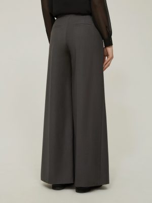 Drill Barrel-Leg Trousers - Ivory