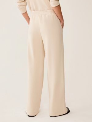 Wide-Fit Double-Woven Cotton Trousers - Mud