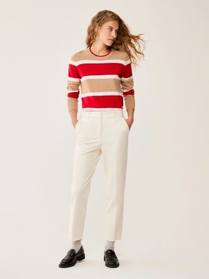 Wide-Fit Jersey Trousers - Camel