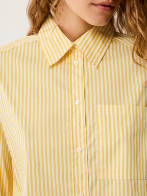 Oversized Poplin Shirt - Yellow
