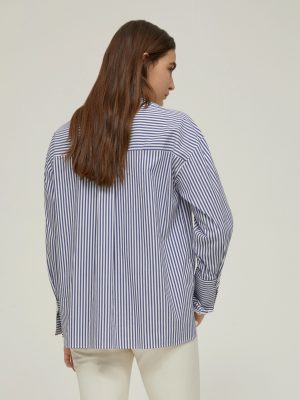 Oversized Poplin Shirt - Navy