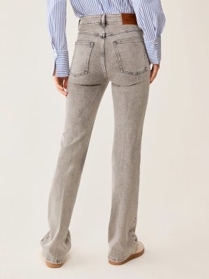 Slate Grey Sculptural Bootcut Jeans