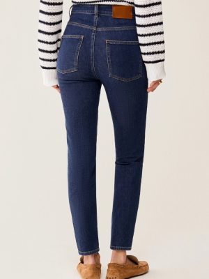 Contrast Stitch Skinny Tapered Jeans