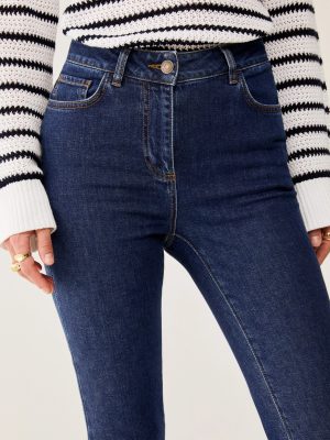 Contrast Stitch Skinny Tapered Jeans