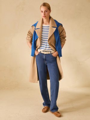 Indigo Tapered Regular-Cut Jeans