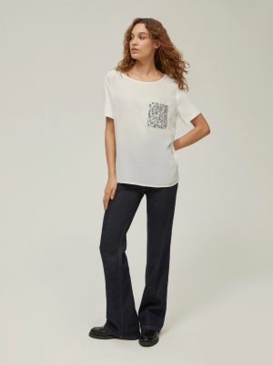 Midnight Azure Pleated Flare Jeans