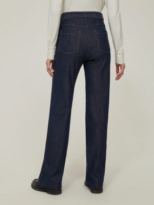 Indigo Jersey Denim Trousers