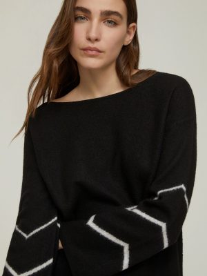 Inlay-Knit Pure Boiled Wool Dress