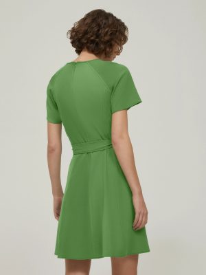 Midnight Twill Cut-Out Raglan Dress