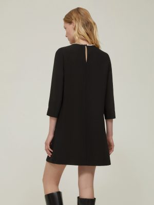 Midnight Rhinestone Cady Tunic Dress