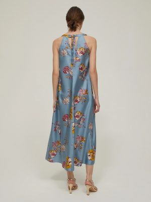 Artisanal Silk Twill Slit Gown