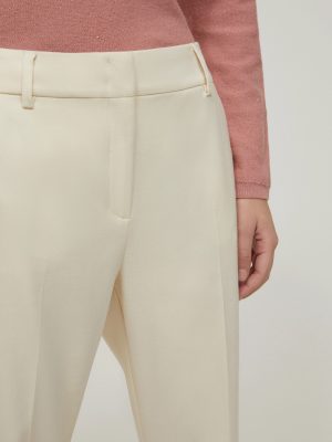 Slate Lurex-Twist Slim Flare Trousers