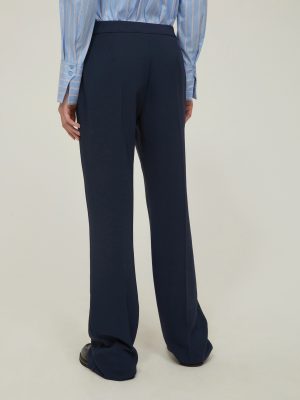 Chestnut Denim-Effect Ankle Trousers