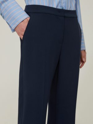 Chestnut Denim-Effect Ankle Trousers
