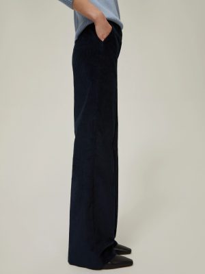 Slate Wool Twill Tapered Trousers