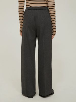 Earthy Mud Slim Flare Ankle Trousers