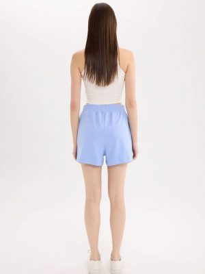 Azure Horizon Straight-Leg Shorts