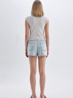 Sky Mist Skinny High-Waist Shorts