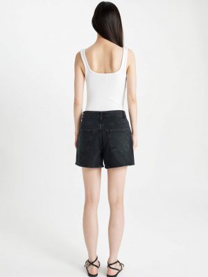 Midnight Onyx Skinny High-Waist Shorts