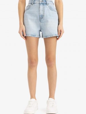 Sky Mist High-Waist Denim Shorts