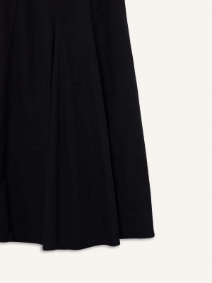 Midnight Onyx A-Cut Voile Maxi Skirt
