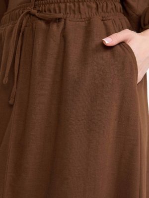 Chestnut Terra Full-Length Maxi Skirt