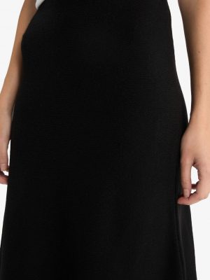 Midnight Onyx A-Cut Knitwear Skirt
