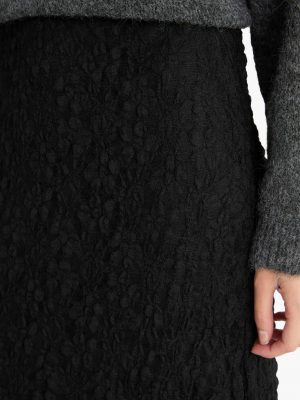 Midnight Onyx A-Line Lace Maxi Skirt