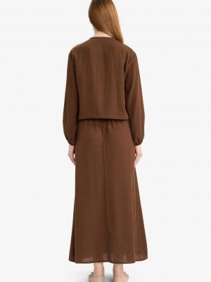 Chestnut Terra Full-Length Maxi Skirt