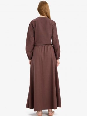Chestnut Terra A-Line Blend Maxi Skirt