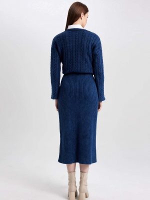 Midnight Navy Classic Cotton Regular Skirt