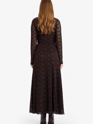 Chestnut Terra A-Cut Lace Knitted Skirt