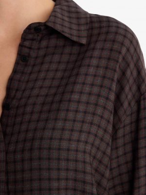 Sepia Plaid Flannel Regular Fit Shirt