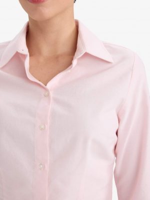 Blush Petal Fitted Oxford Shirt