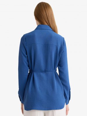 Midnight Indigo Collared Shirt Tunic