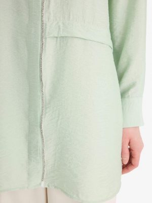 Frosted Mint Modest Shirt Tunic