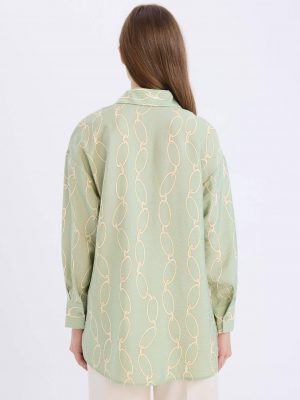 Frosted Mint Artisanal Printed Tunic
