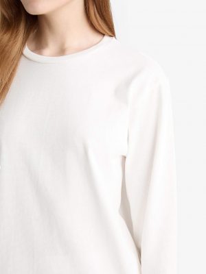 Pristine Ivory Crew Neck Tailored Tunic