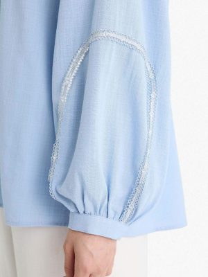 Azure Horizon Relaxed Shirt Tunic