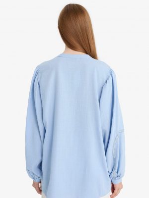 Azure Horizon Relaxed Shirt Tunic