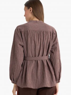 Chestnut Terra Flannel Plaid Tunic
