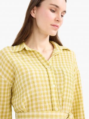 Sage Olive Seersucker Gingham Tunic