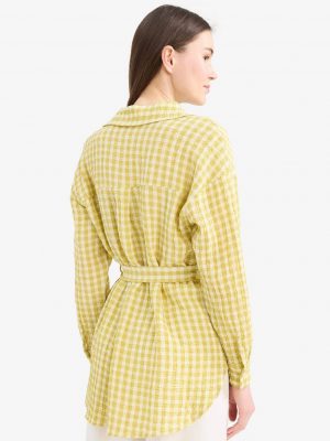 Sage Olive Seersucker Gingham Tunic